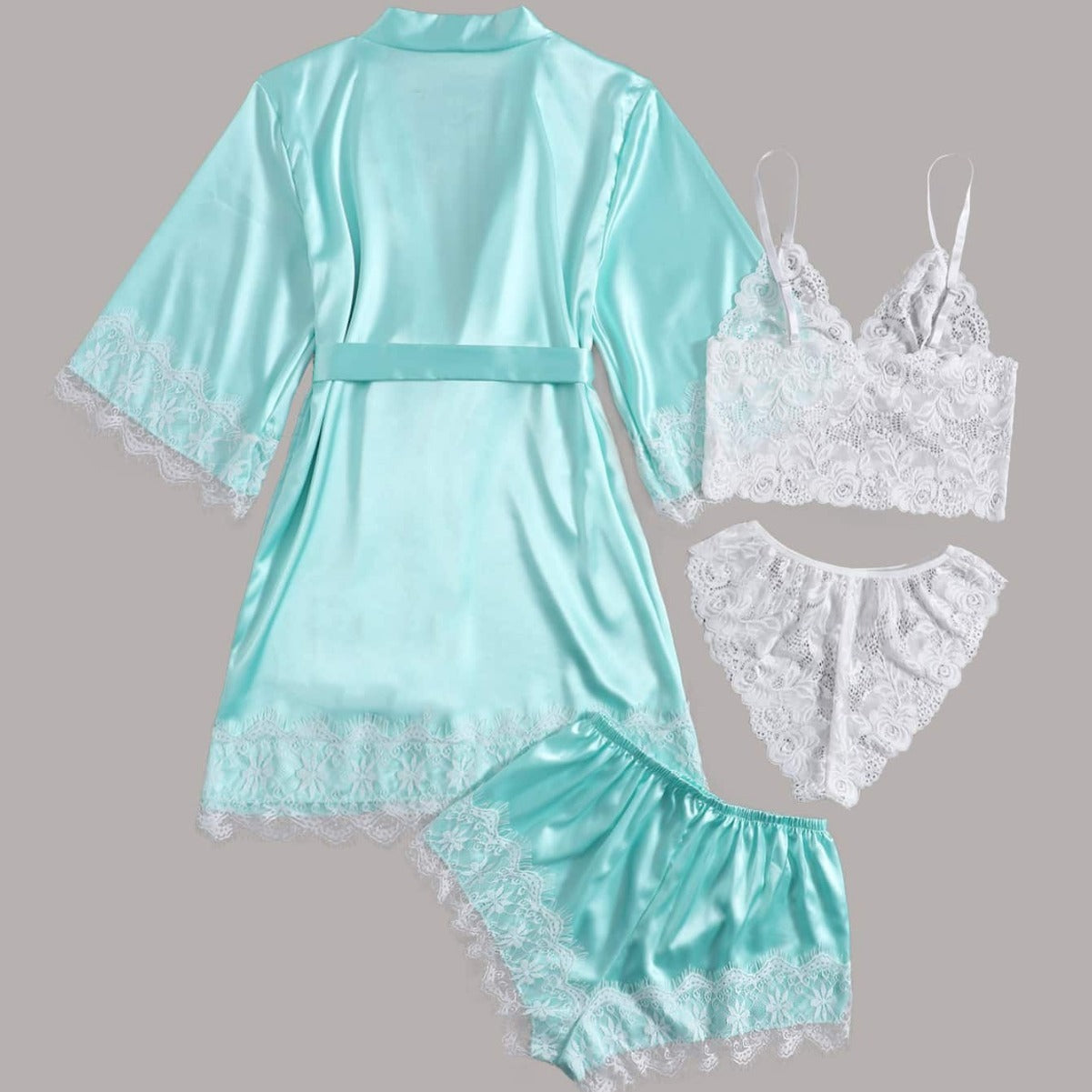 Artificial Silk Plus Size European And American Nightgown - Dana Fashion