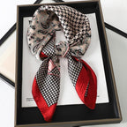 Artificial Silk Striped High-grade Korean Style Stylish Beach Arm Bag Silk Scarf - DanaFashionstore