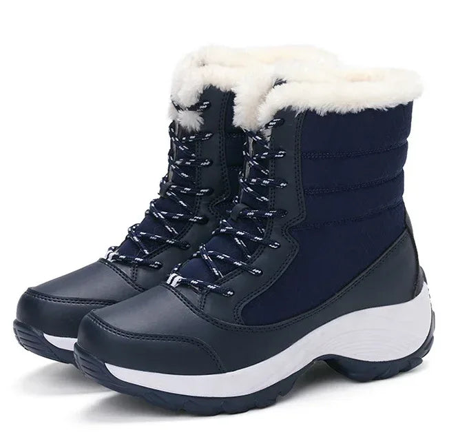 Snow Boots Female High To Help Waterproof Ladies Cotton Shoes Boots Plus Velvet Shoes - DanaFashionstore