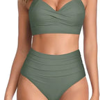 Split Bow Bikini Seaside Vacation Swimwear - DanaFashionstore