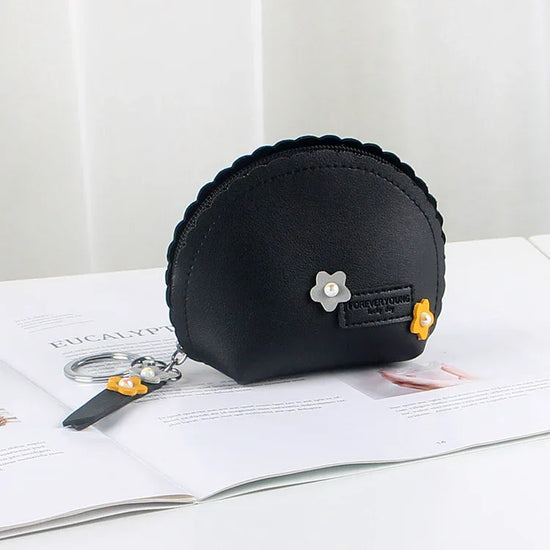 Women's Hand Holding Fan Small And Simple Coin Key Case One-piece Zipper Waterproof Coin Purse - DanaFashionstore