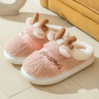 Christmas Shoes Winter Home Slippers Elk Soft Cozy Bedroom Slipper Slip On House Shoes - DanaFashionstore