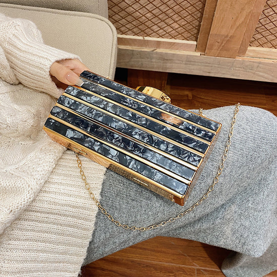 Women's High-end Patch Acrylic Evening Bag - Dana Fashion
