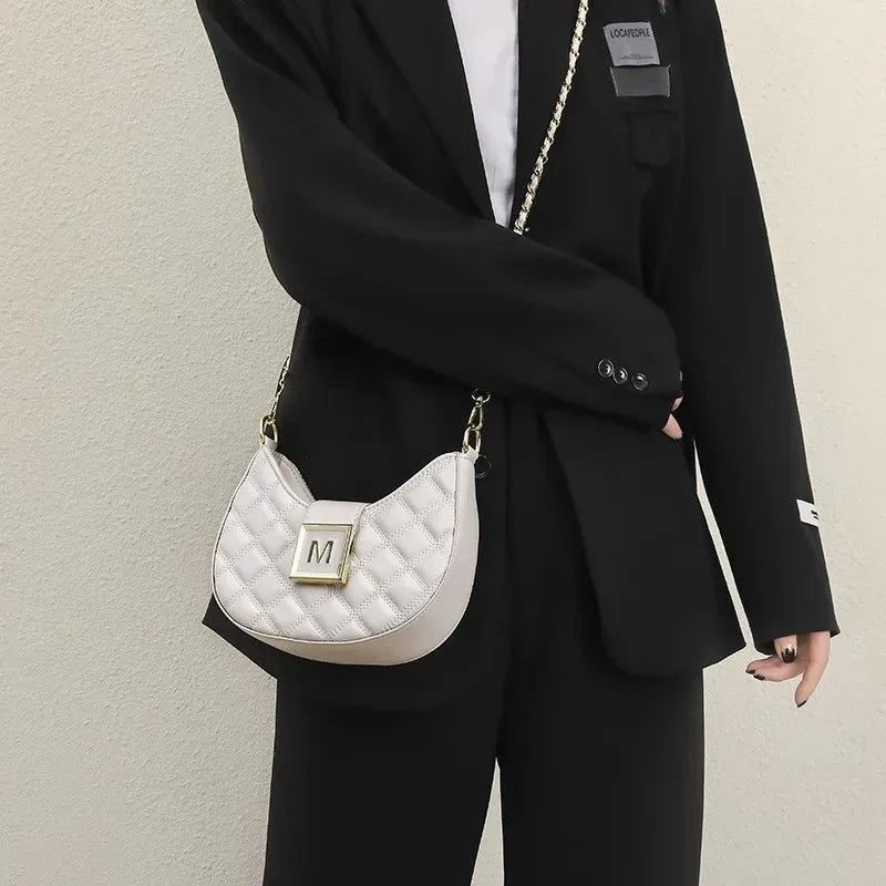 High-end New Fashion Rhombus Single Shoulder Underarm All-match Niche Texture Chain Messenger Bag - DanaFashionstore
