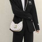 High-end New Fashion Rhombus Single Shoulder Underarm All-match Niche Texture Chain Messenger Bag - DanaFashionstore