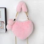 Love Bags Soft Plush Handbags Women Valentine's Day Party Bag - DanaFashionstore