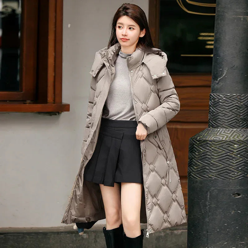 Detachable Hat Cotton-padded Coat Women's Mid-length Winter - DanaFashionstore