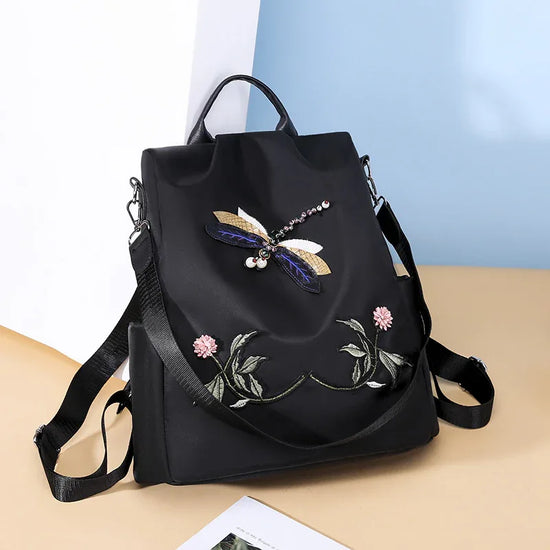 Oxford cloth embroidered Dragonfly Travel Backpack - DanaFashionstore