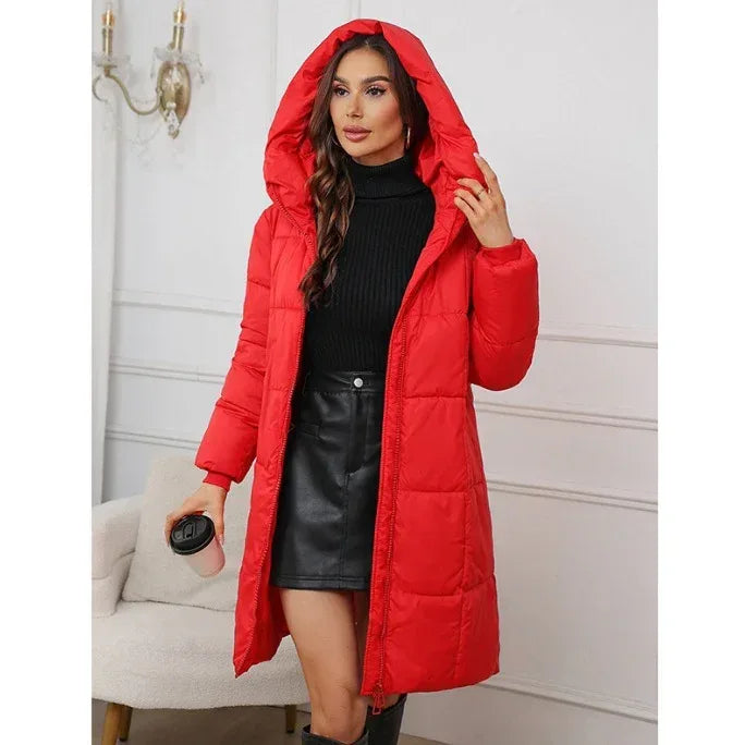 Women's Design Hooded Mid-Length Thickened Coat 2026 - Winter Jacket - DanaFashionstore