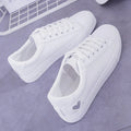 Fashion New Woman PU Leather Shoes Ladies Breathable Cute Heart Flats Casual Shoes White Sneakers - DanaFashionstore