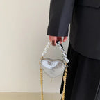 Mini Love-shape Pearls Handbag Fashion Cute Chain Lipstick Bag Women's Bright Candy Color Shoulder Messenger Bag - DanaFashionstore