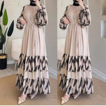 Djellaba Women's Striped Dress $48.97 Dana Fashion Color: Apricot Size: L Women's clothing Product information: Ingredients: 95% Polyester fiber, 5% Spandex Material: Polyester fiber (polyester) Detail: Belt Pattern: Contrasting colors Whether transparent