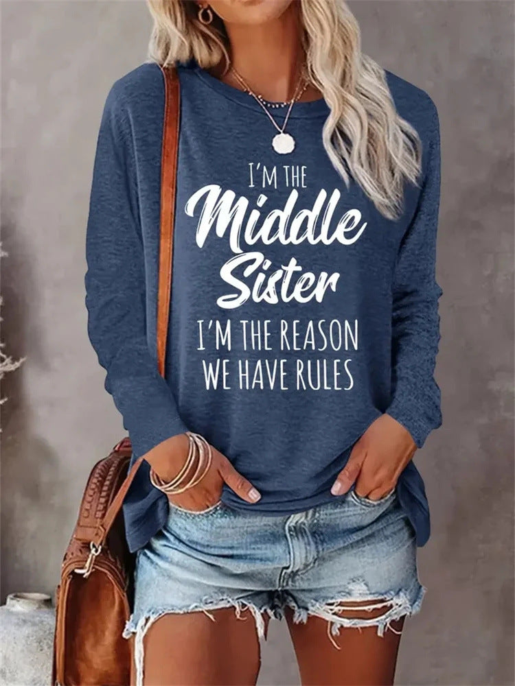 Retro Casual 3D Digital-Print Fashion Womens Crew-Neck T-Shirt Top