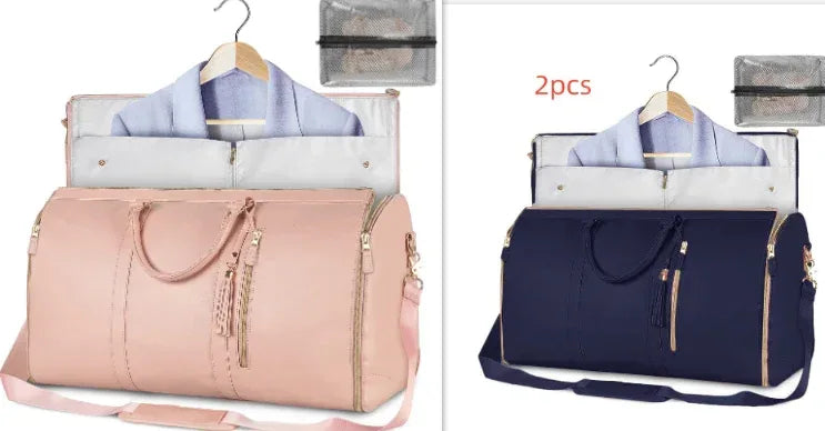 Large Capacity Travel Duffle Bag Women's Handbag Folding Suit Bag Waterproof Clothes Totes - DanaFashionstore