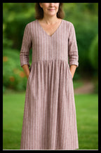 Loose Fashion Premium V-neck Print Dress