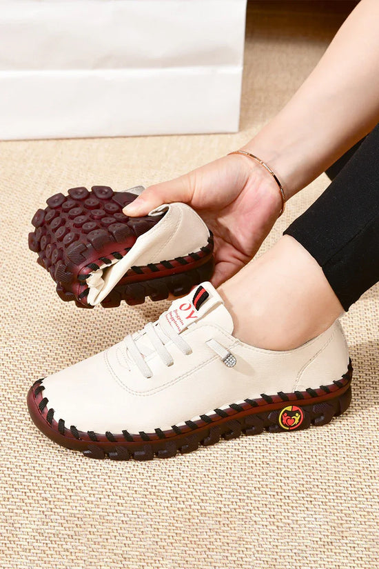 Women's Leather Handmade Beef Tendon Soft Sole Mother Shoes - DanaFashionstore