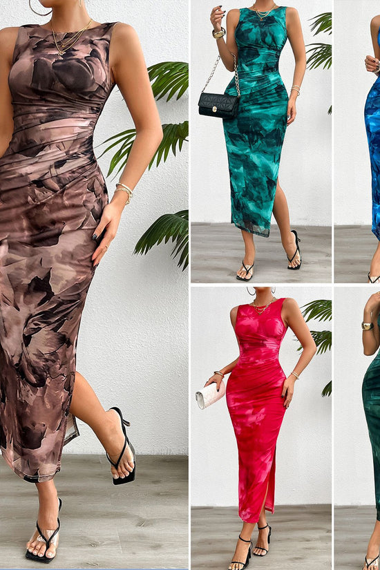 Elegant Slim Sleeveless Mesh Dress