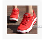 Thick bottom shake shoes women's leather casual shoes non-slip walking shoes travel shoes Korean version of the increase single shoes large size - DanaFashionstore