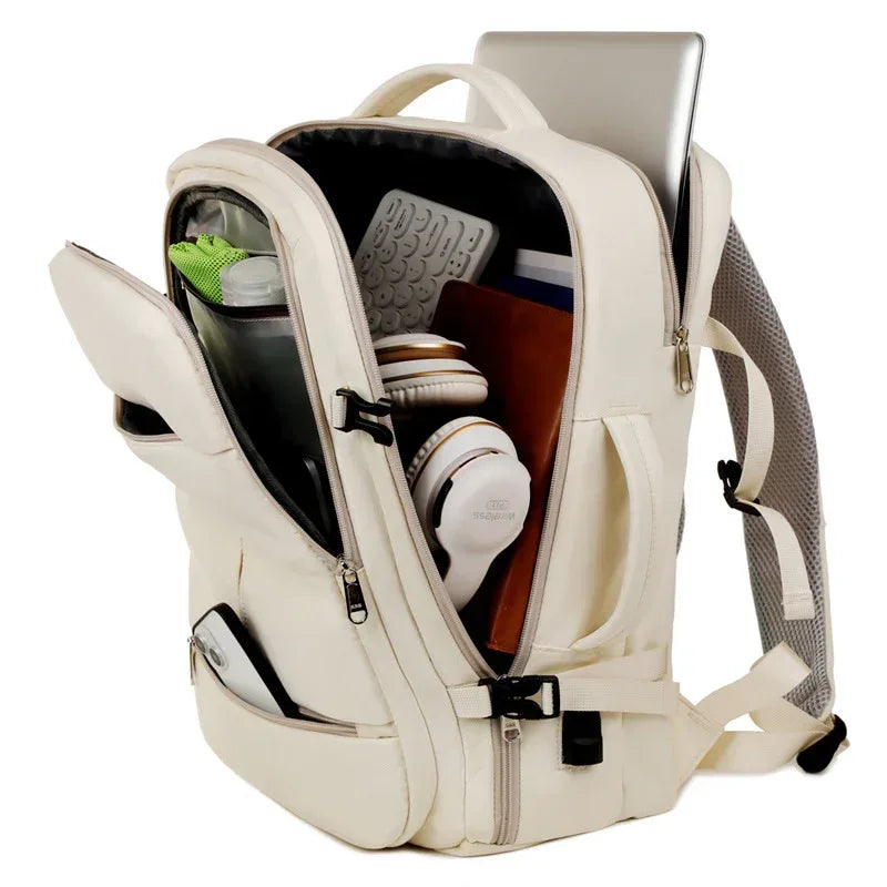 Large Capacity Backpack For Women Men Multiple Pockets And Zippers Versatile Computer Bags Business Travel Backpack - DanaFashionstore