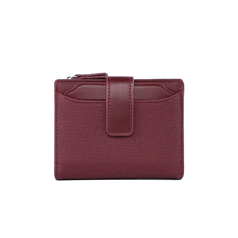 Women's Short Solid Color Leather Wallet - DanaFashionstore