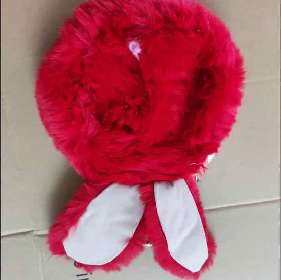 Plush Bag Faux Fur Rabbit Ear Clip - DanaFashionstore