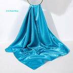 Pure Color Silk Scarf Artificial Silk 90cm Shiny Satin Shawl - DanaFashionstore