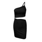 Design Sense Niche Shoulder Drawstring Dress Women - DanaFashionstore