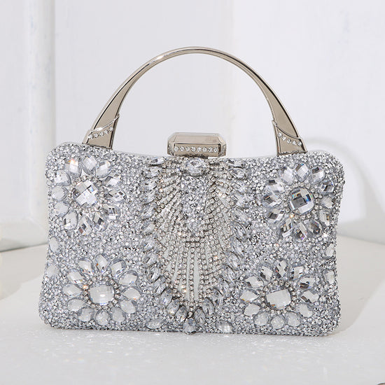 New Metal Handheld Handmade Diamond Inlaid Dinner Bag - Dana Fashion