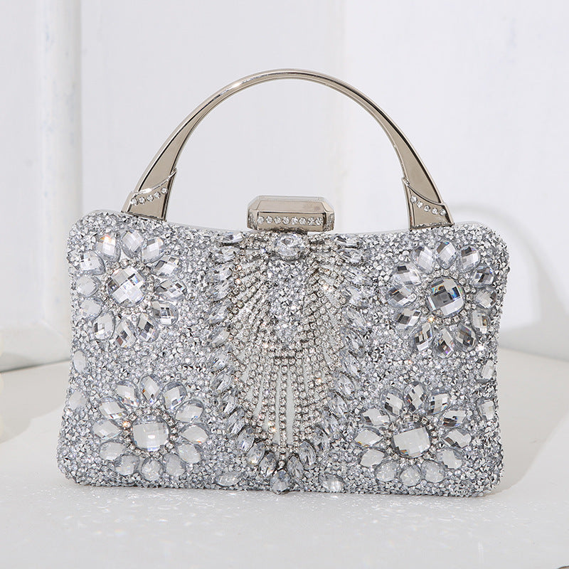 New Metal Handheld Handmade Diamond Inlaid Dinner Bag - Dana Fashion