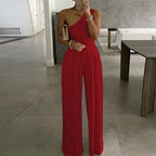 One-Shoulder Asymmetric Jumpsuit 2026 - Sleeveless Casual Jumpsuit - DanaFashionstore