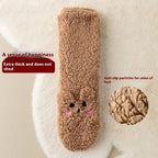 Winter Floor Socks Velvet Thicken Warm Coral Velvet Cute Socks Japanese-style Home Footwear Non-slip Socks New Year Gifts Winter Gadgets - DanaFashionstore