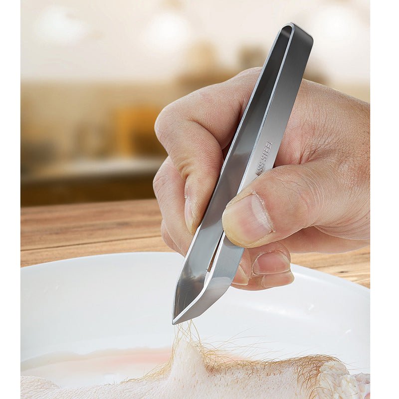 430 Stainless Steel Scale Removing Artifact Fish Killing Tool Kitchen Gadgets $9.50 Dana Fashion style: Flat clip Dana's Kitchen Product category: kitchen gadget set Specification: fish scale plane, flat mouth fish bone clip, oblique mouth fish bone clip