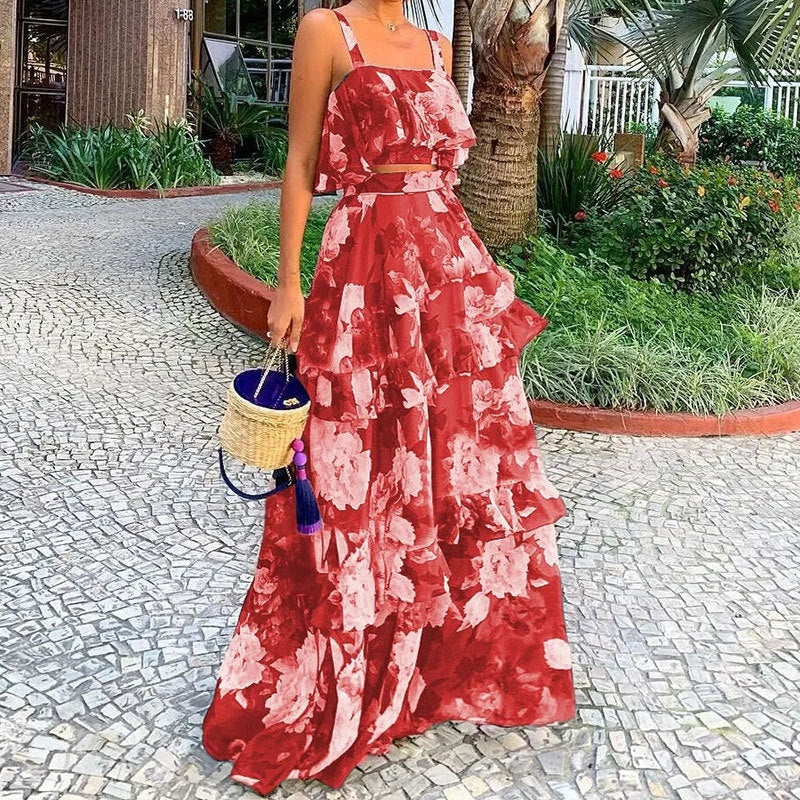 Two Piece Summer New Women's Dress With Sling