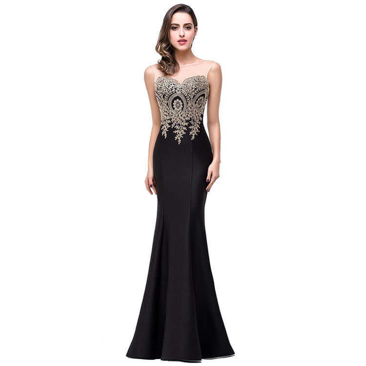 Amazon Europe dress sexy back hollow applique package hip dress fishtail skirt female perspective $56.41 Dana Fashion Color: Black Size: L Women's clothing *Main fabric composition Polyester (polyester) * skirt type fishtail skirt *popular elements *Size