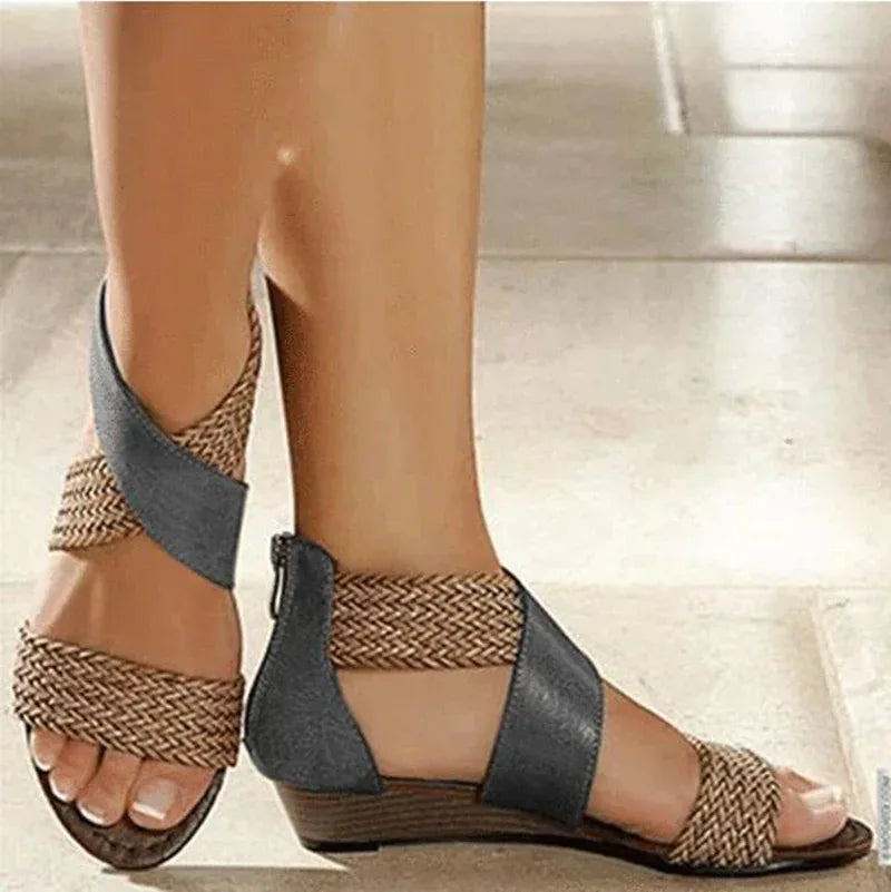 Bohemian vintage woven sandals - DanaFashionstore