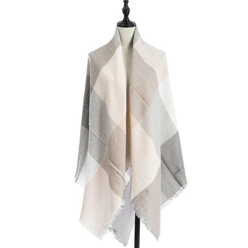 Women's Cashmere-like Plus-sized Double-sided Qicaigei Scarf Shawl - DanaFashionstore