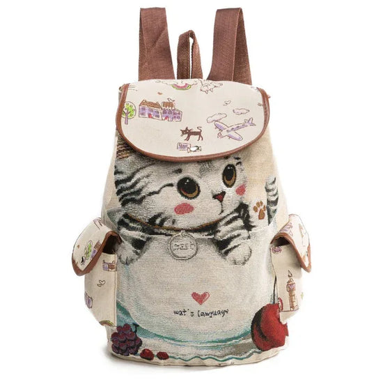 LOVELY CAT DRAWSTRING BACKPACK - DanaFashionstore