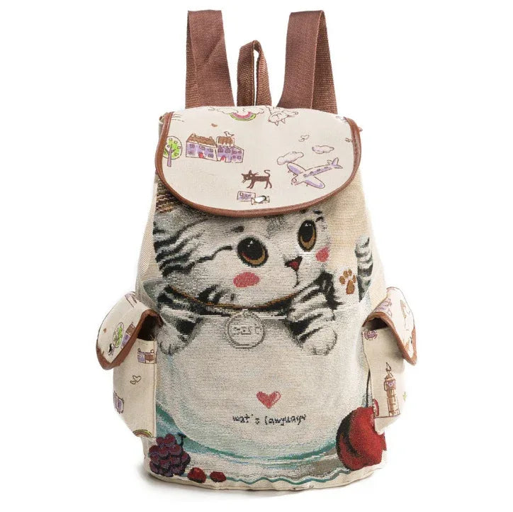 LOVELY CAT DRAWSTRING BACKPACK - DanaFashionstore
