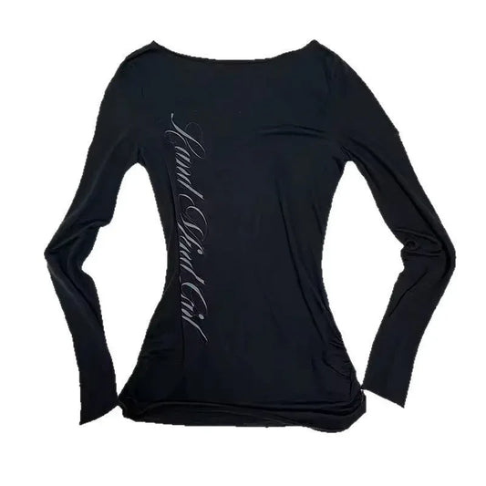 European And American Style Sexy All-matching Slim Long Sleeve Top Women - DanaFashionstore