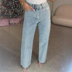 Women's High-end High Waist Straight Personalized Hot Girl High Street Trousers - DanaFashionstore