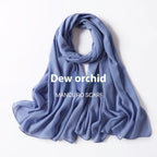 Pure Color Pearl Chiffon Scarf Headcloth Veil Chiffon Scarf - DanaFashionstore