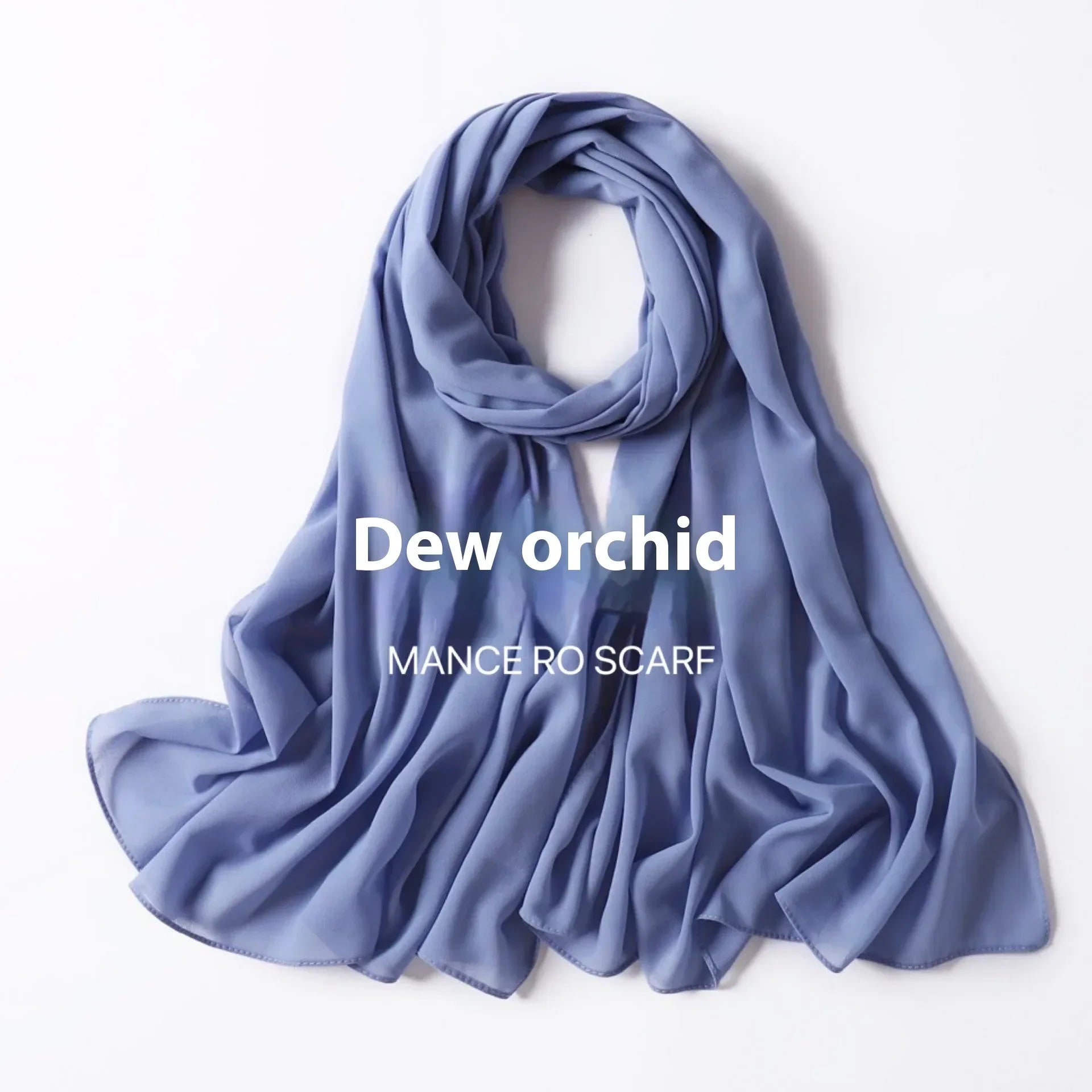 Pure Color Pearl Chiffon Scarf Headcloth Veil Chiffon Scarf - DanaFashionstore