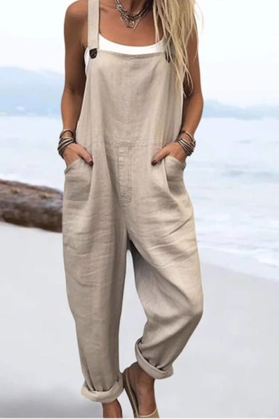 Women's Vintage Print European And American Loose Jumpsuit