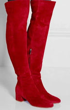 Flat Boots Over The Knee Boots Gray Women's Boots High Boots - DanaFashionstore