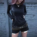 European And American Style Sexy All-matching Slim Long Sleeve Top Women - DanaFashionstore