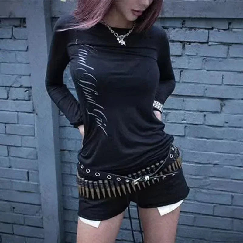 European And American Style Sexy All-matching Slim Long Sleeve Top Women - DanaFashionstore