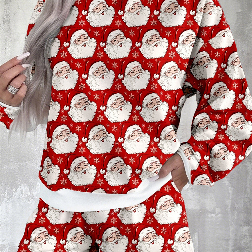 Women's Cute Style Printed Long Sleeve Casual Suit
