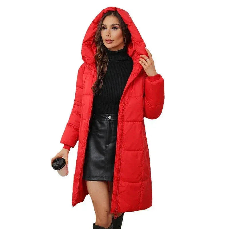 Women's Design Hooded Mid-Length Thickened Coat 2026 - Winter Jacket - DanaFashionstore