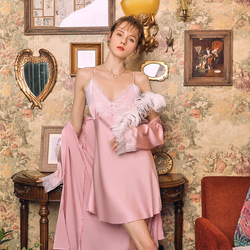 Two-piece suspender nightgown - Dana Fashion