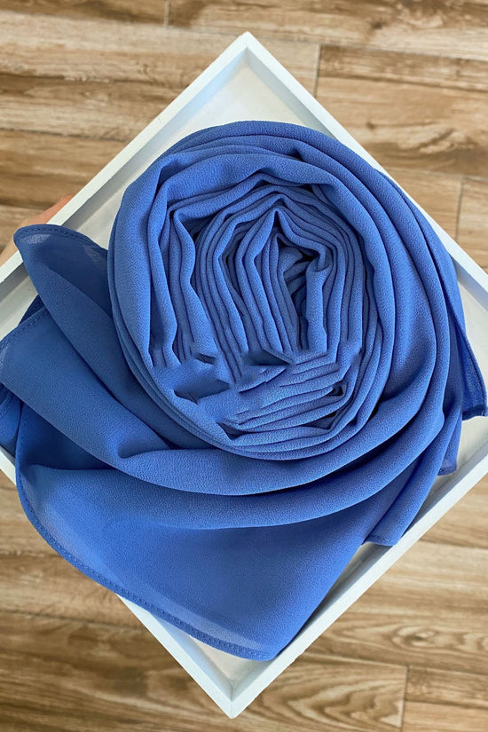 Women's Hijab Solid Pearl Chiffon Scarf